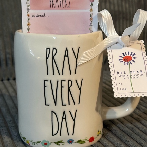 Rae Dunn White Mug with Floral Accents & Prayer Journal - Picture 3 of 6